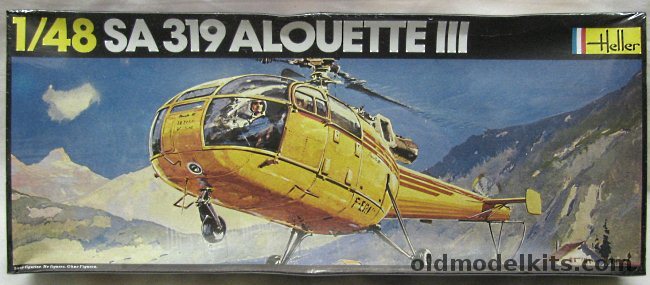 Heller 1/50 SA-319 Alouette III, 480 plastic model kit